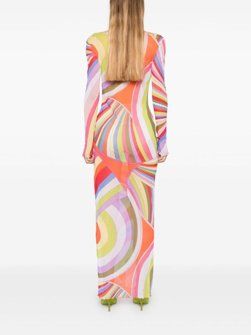 Iride-print Maxi Dress