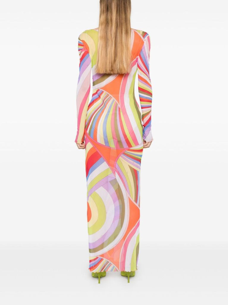 Iride-print Maxi Dress