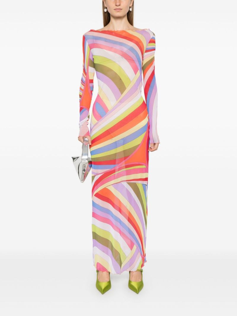 Iride-print Maxi Dress