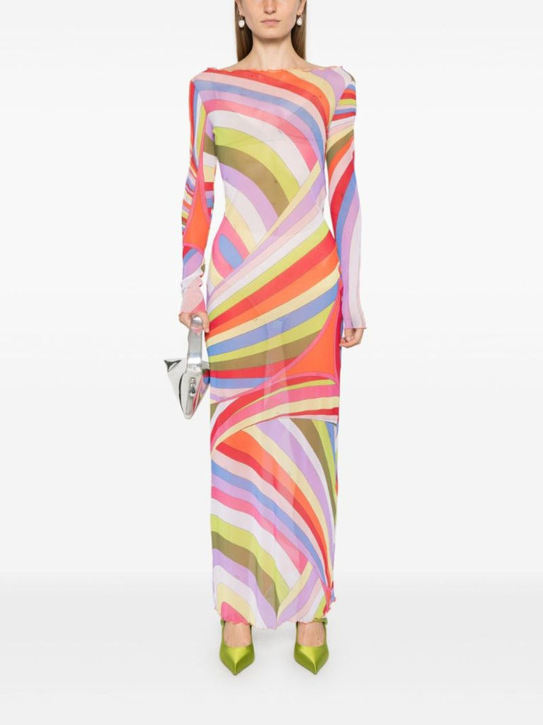 Iride-print Maxi Dress