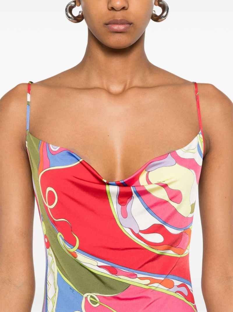 Orchidee-print Mini Dress