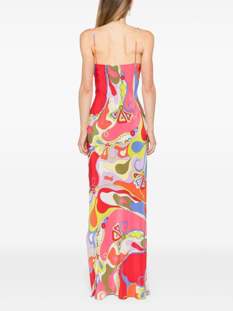 Orchidee-print Maxi Dress
