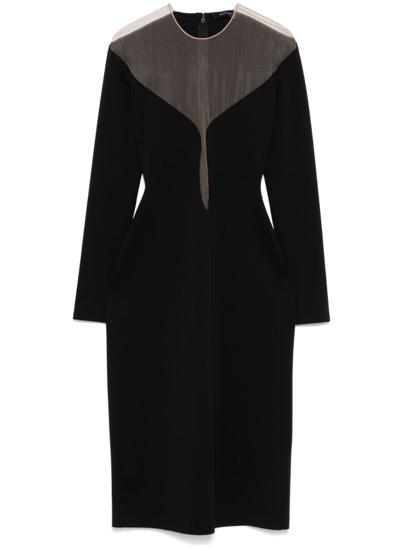 Black Sheer-panelled Dress
