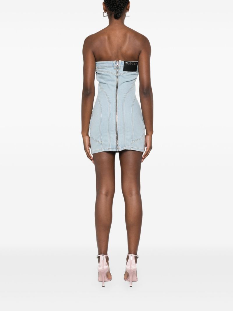 Blue Spiral Denim Dress