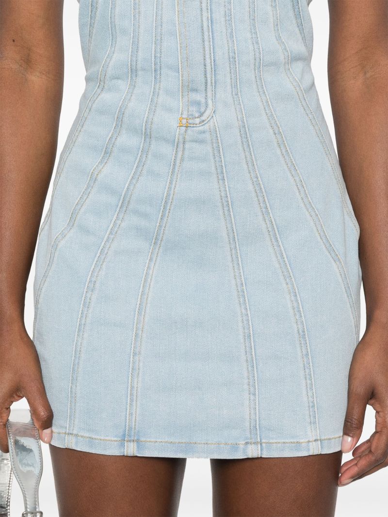 Blue Spiral Denim Dress