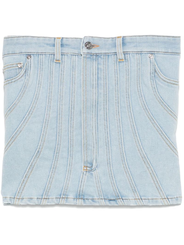 Blue Denim Bustier Top