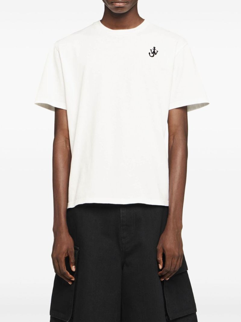 Anchor-embroidered T-shirt