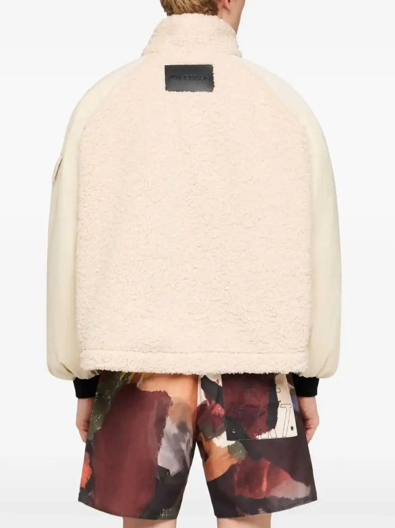 Neutrals Panelled Fleece Jacket