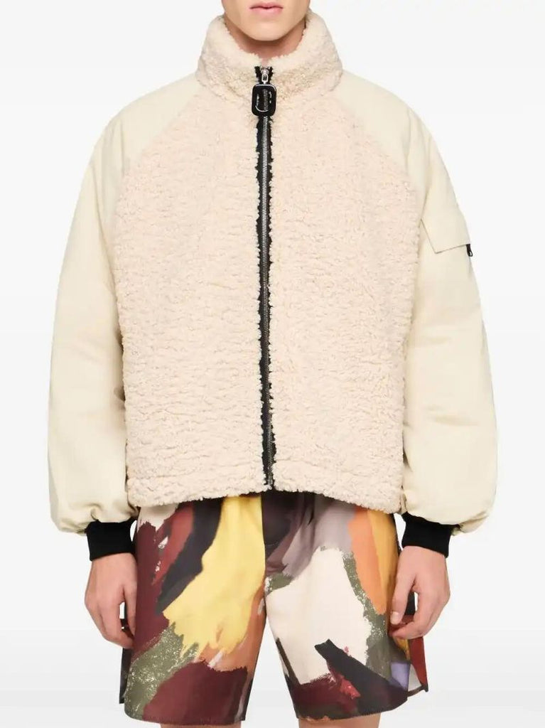 Neutrals Panelled Fleece Jacket