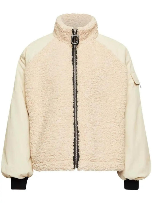 Neutrals Panelled Fleece Jacket