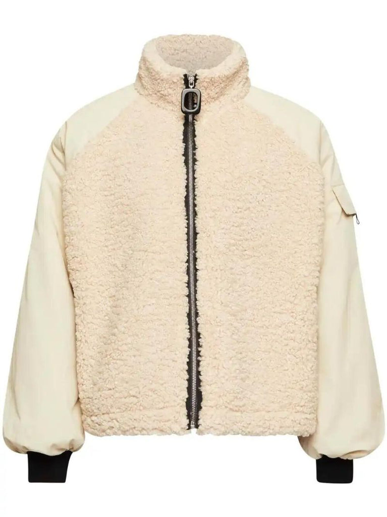Neutrals Panelled Fleece Jacket