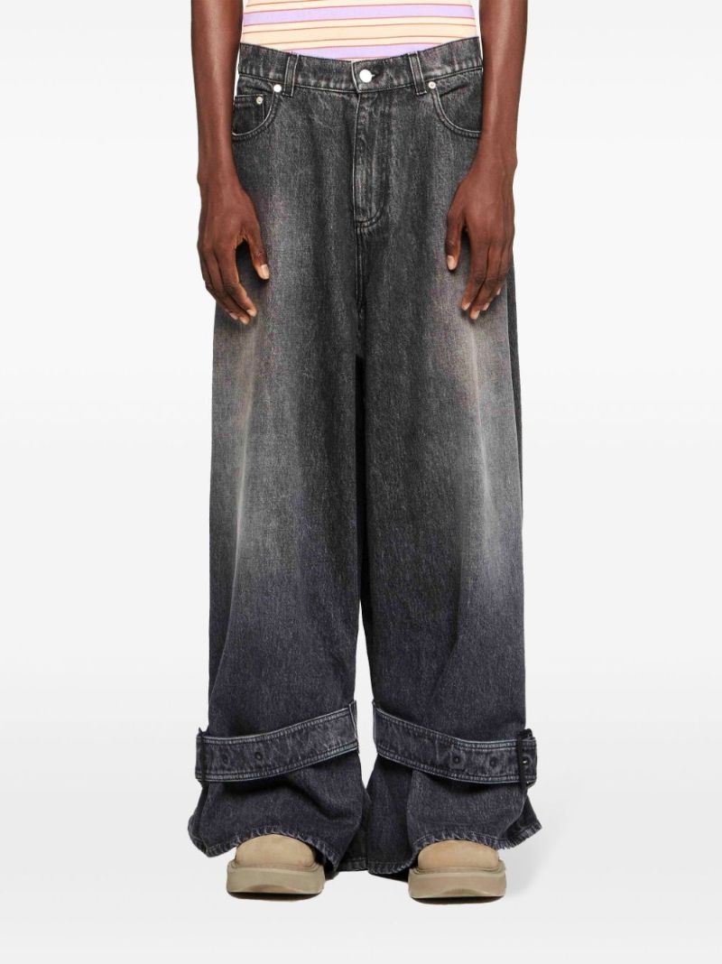Buckled-cuff Jeans