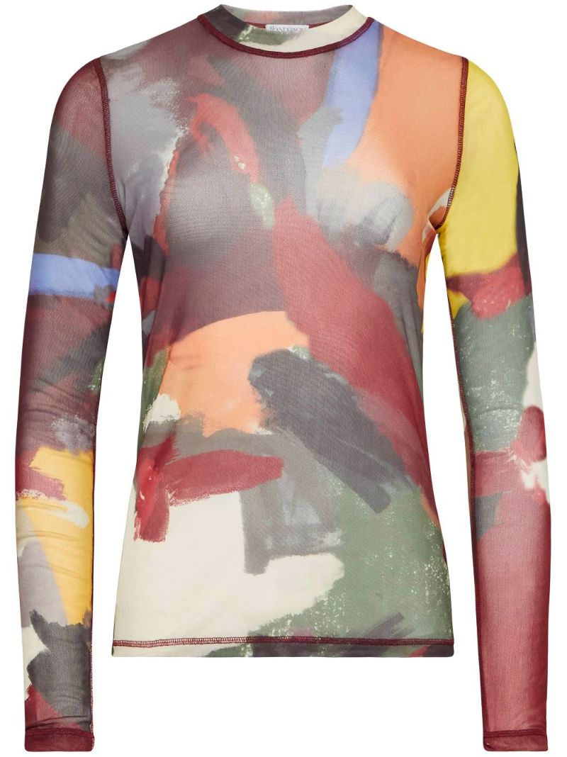 Abstract-print T-shirt