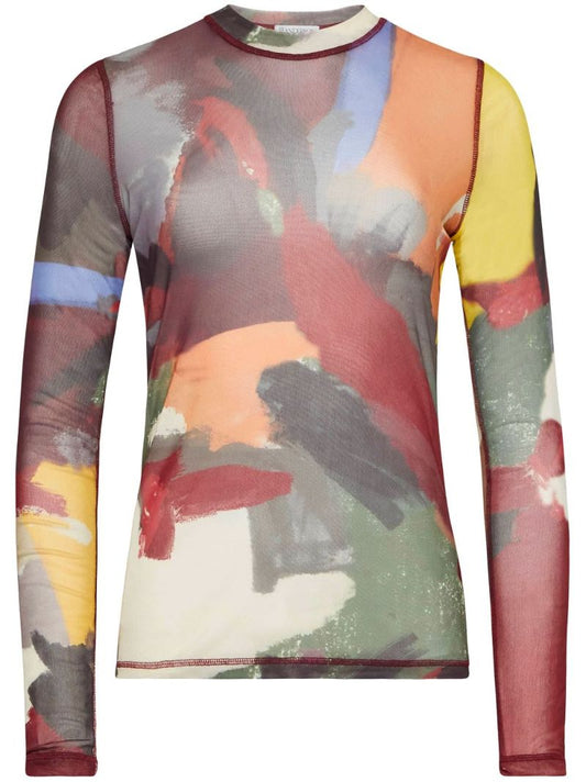 Abstract-print T-shirt