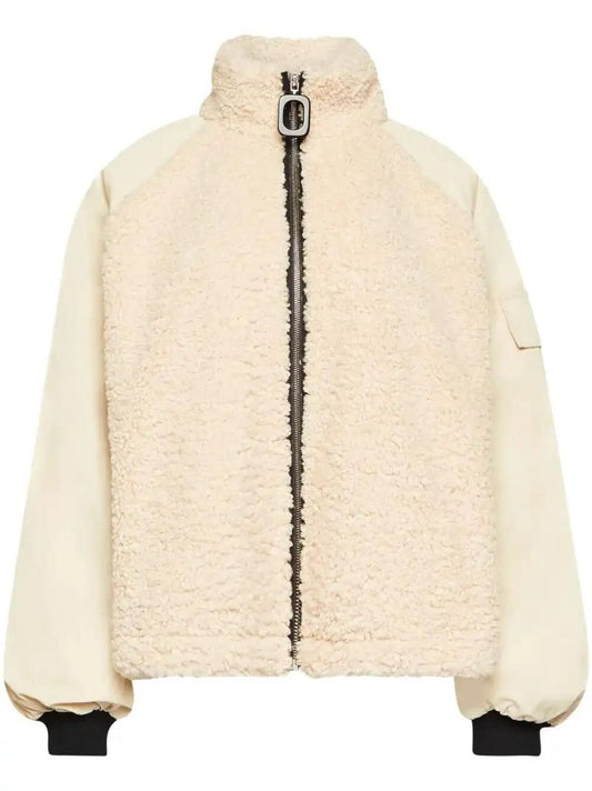 Neutrals Panelled Fleece Jacket