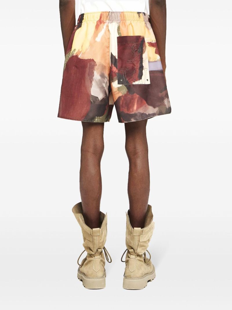 Abstract-print Swim Shorts