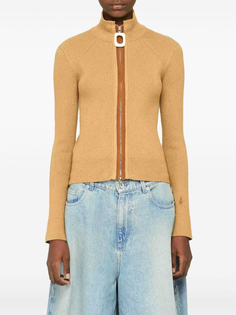 Ribbed-knit Cardigan