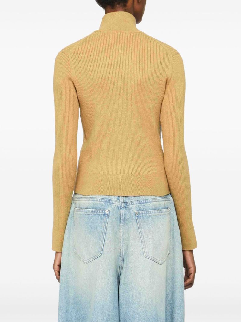 Ribbed-knit Cardigan