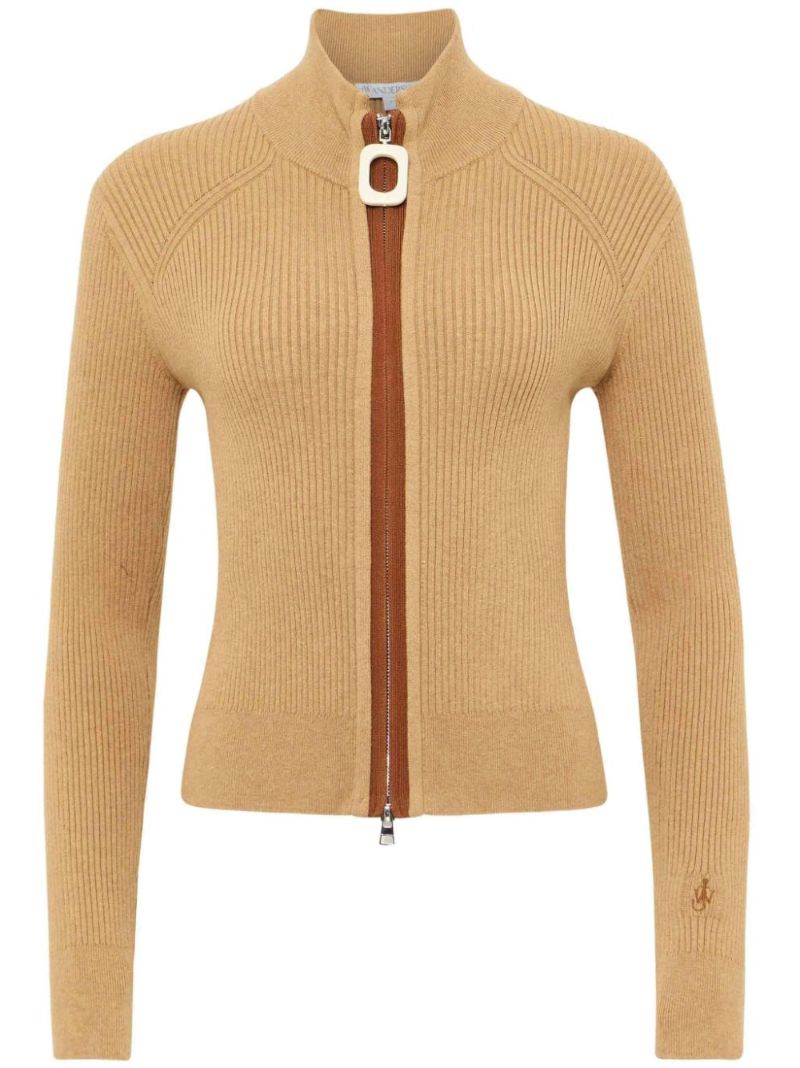 Ribbed-knit Cardigan