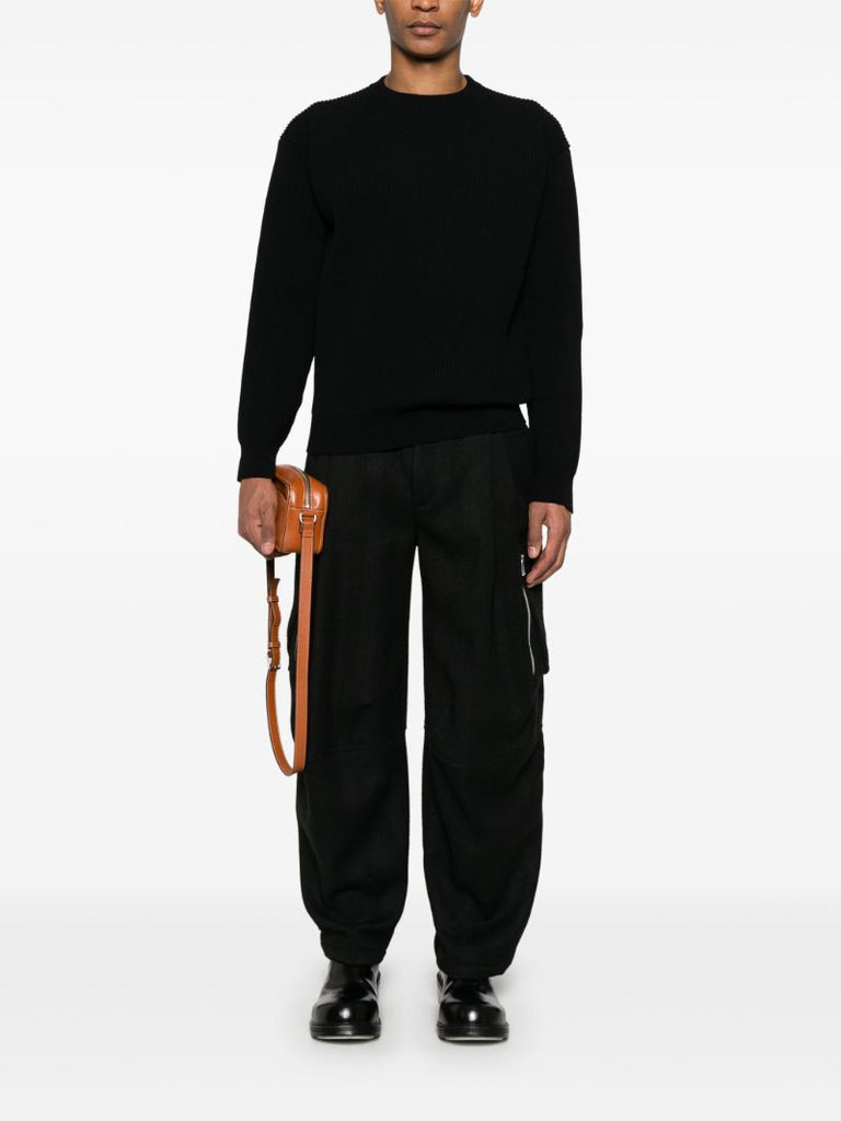 Supe Fine Wool Ribbed-knit Sweater