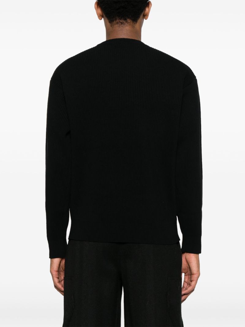 Supe Fine Wool Ribbed-knit Sweater