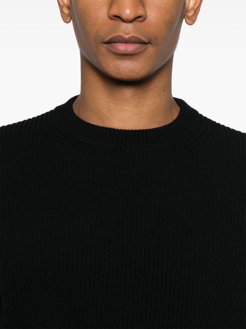 Supe Fine Wool Ribbed-knit Sweater