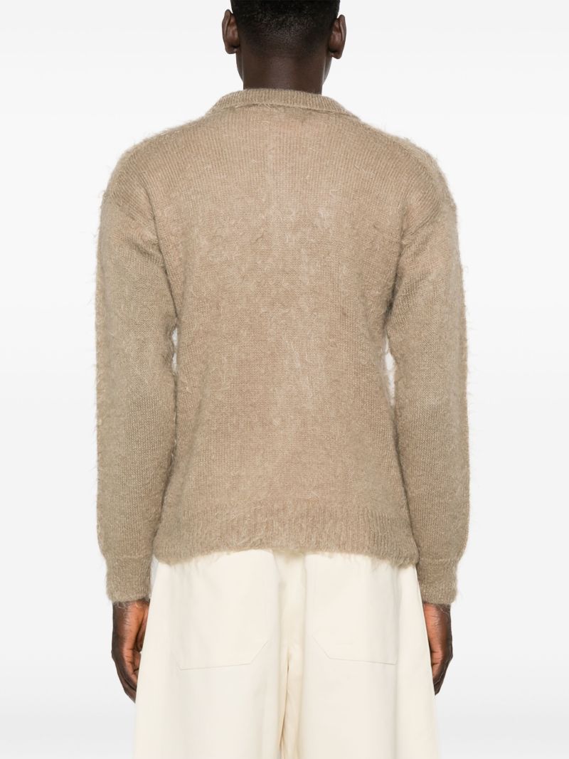 Brushed Super Kid Mohair Polo Sweater