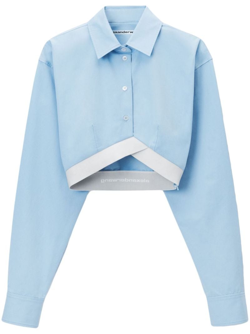 Logo-band Cropped Shirt
