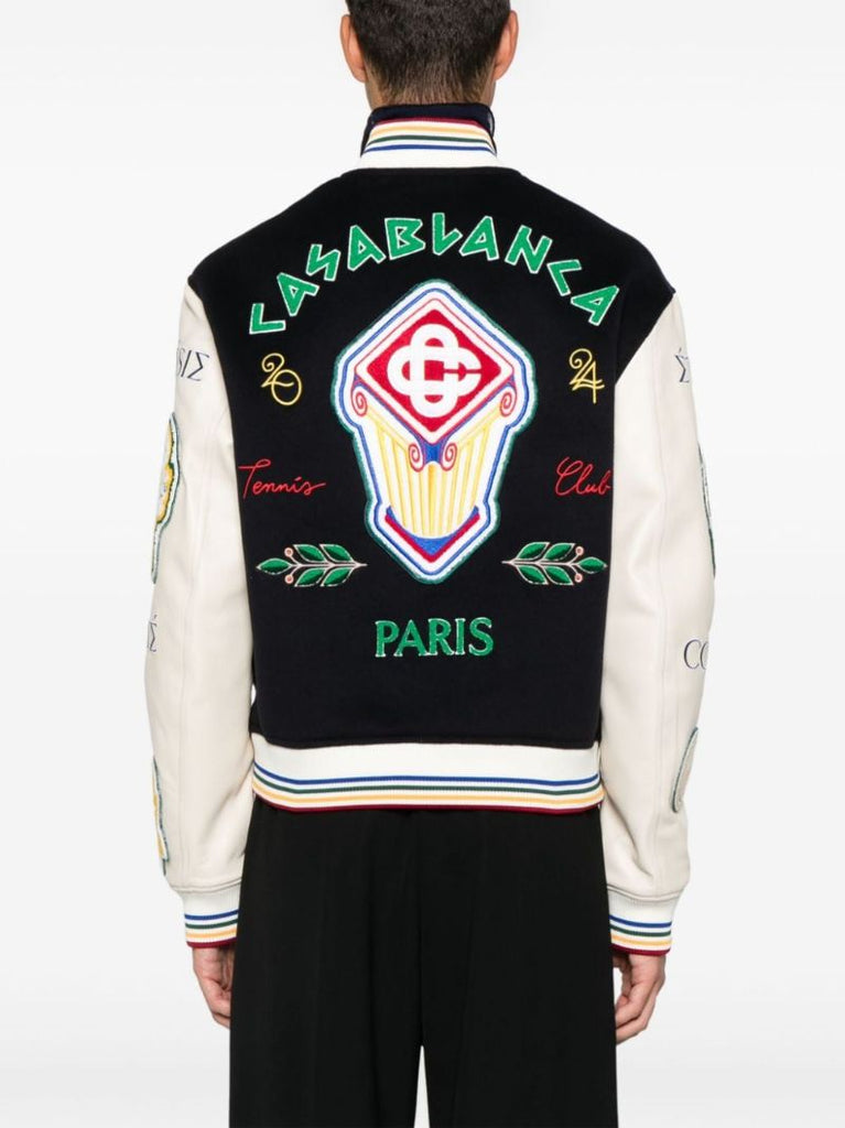 Chenille Patchwork Bomber Jacket