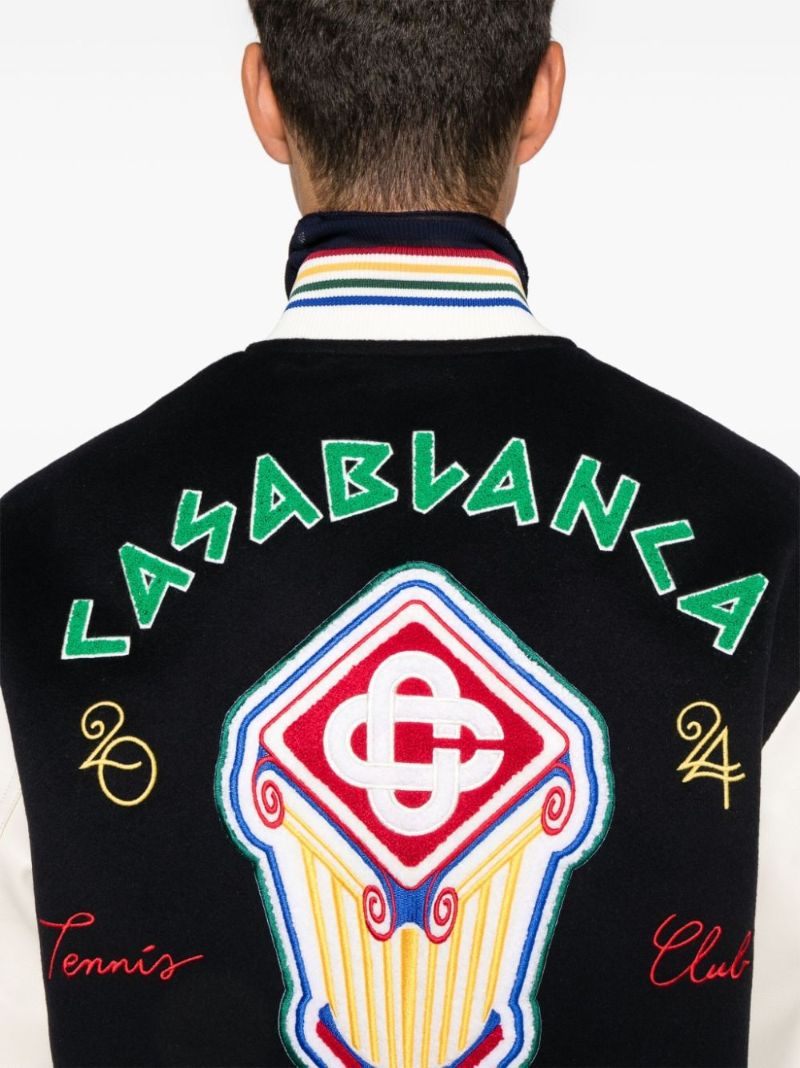 Chenille Patchwork Bomber Jacket