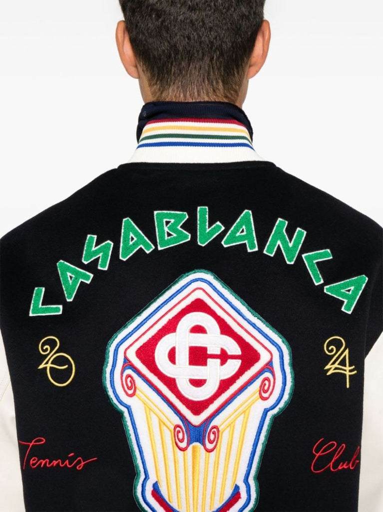 Chenille Patchwork Bomber Jacket
