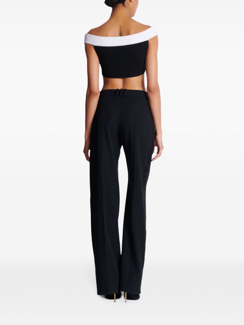 Ribbed-knit Cropped Top