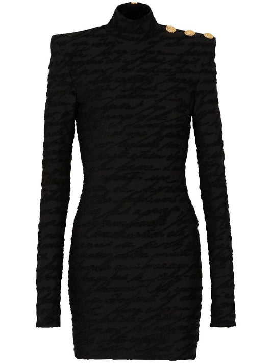 Monogram-pattern Mini Dress