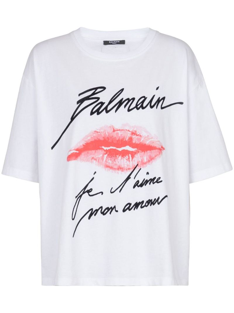 Kiss-print T-shirt