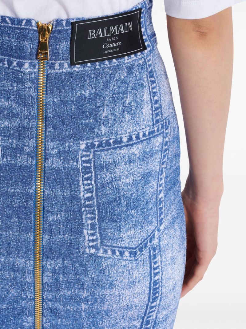 Denim Midi Skirt