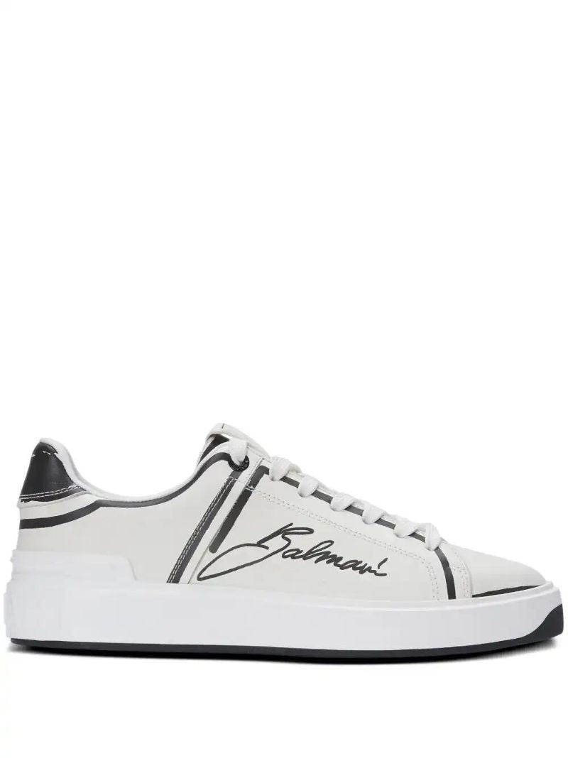 White B-court Sneakers
