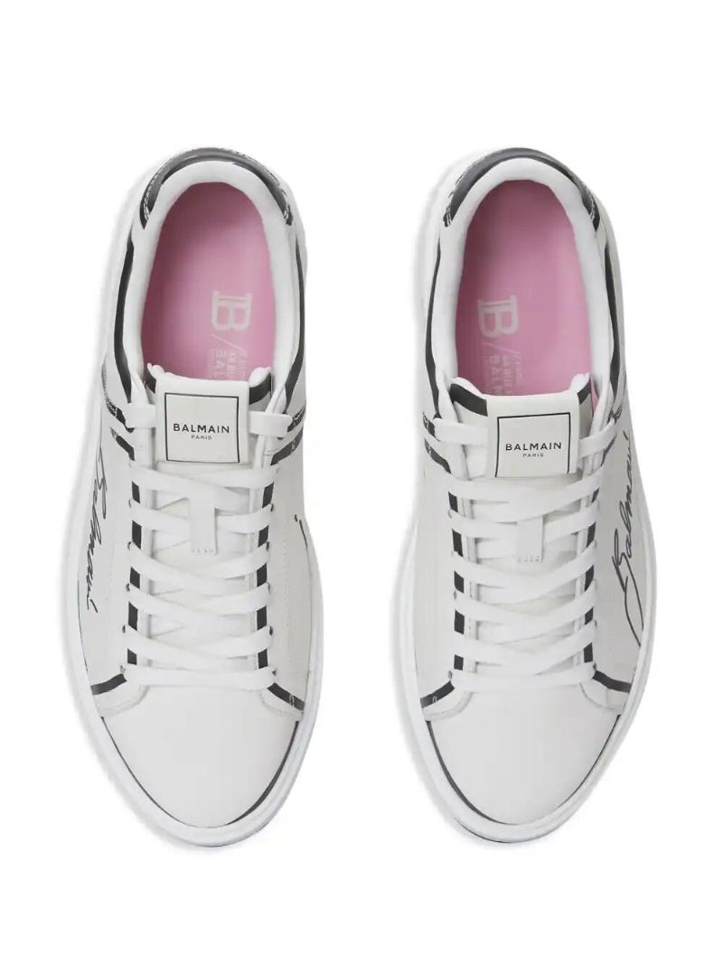 White B-court Sneakers