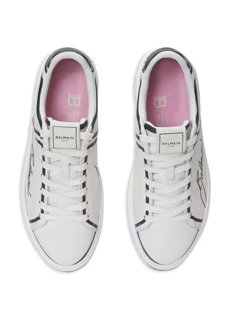 White B-court Sneakers