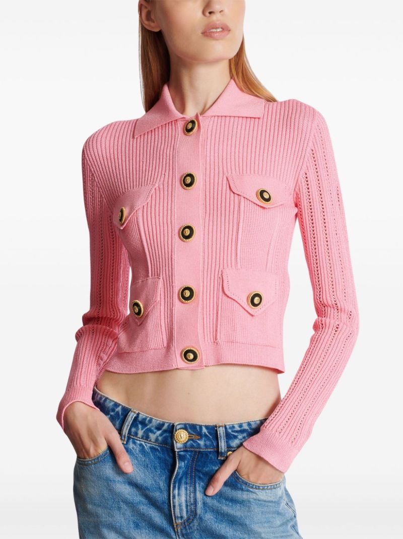 Logo-embroidered Cardigan