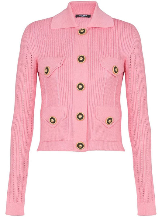 Logo-embroidered Cardigan