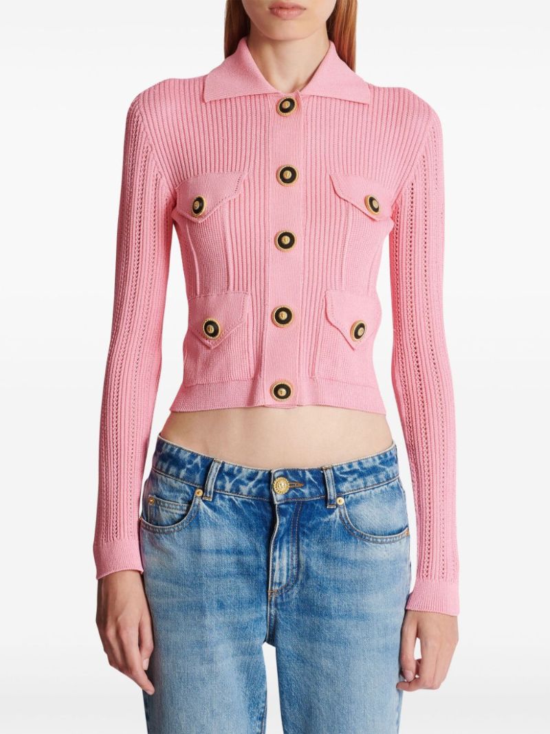 Logo-embroidered Cardigan