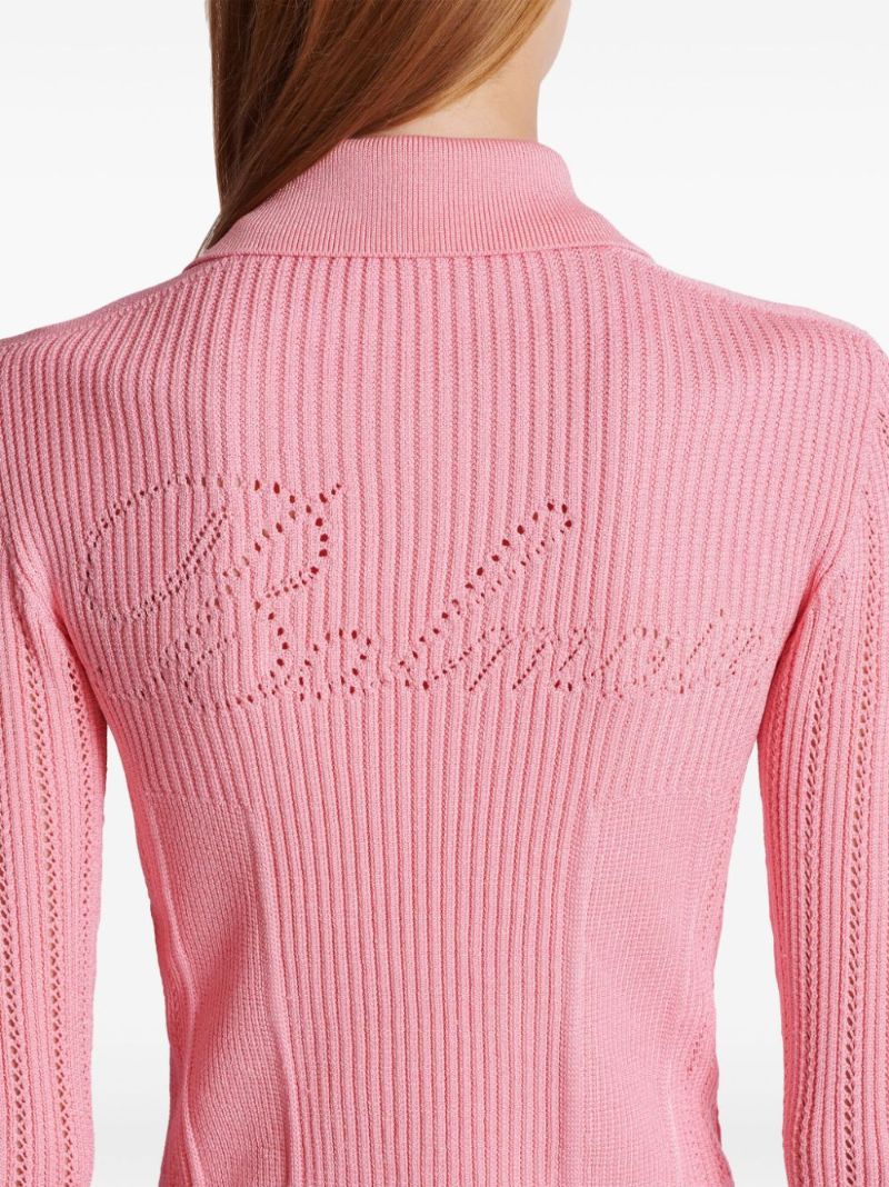 Logo-embroidered Cardigan