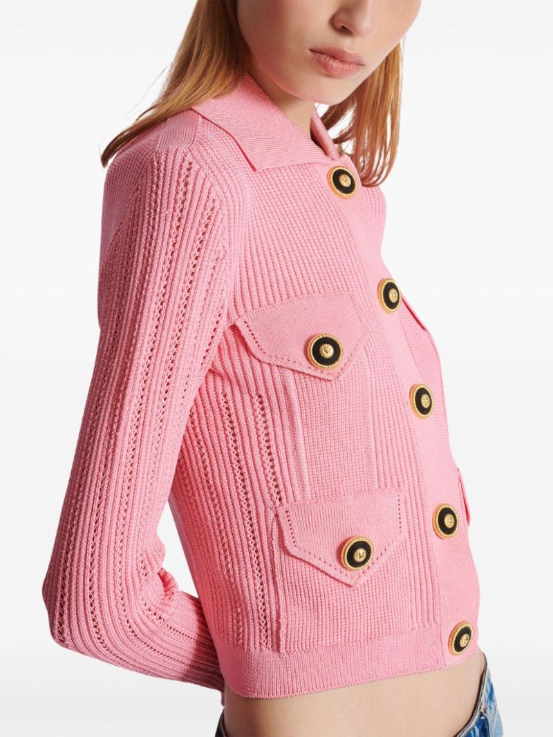 Logo-embroidered Cardigan