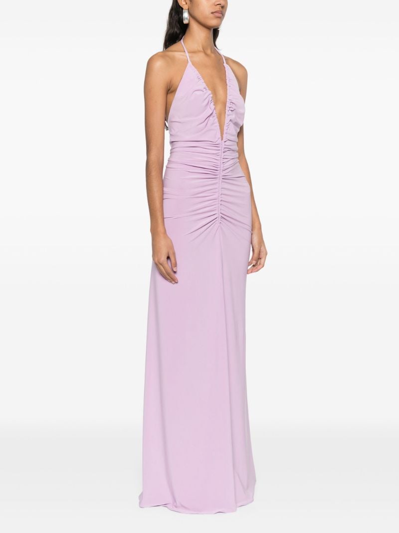 Purple Draped Dress