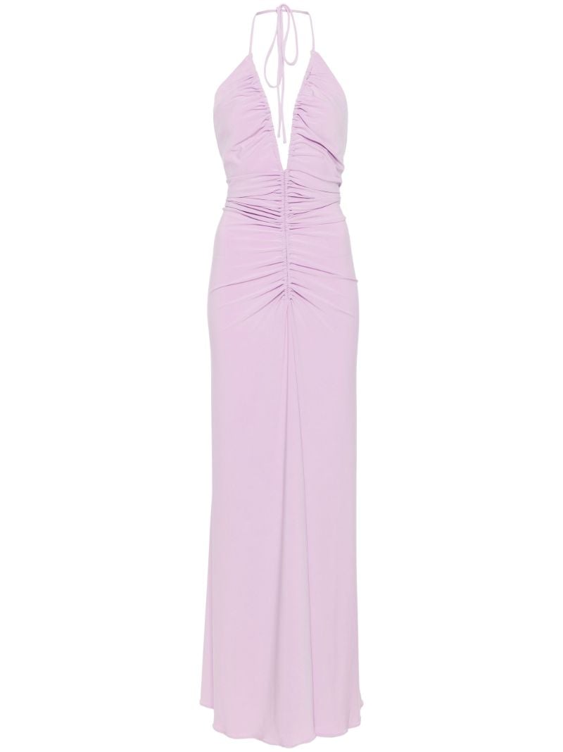 Purple Draped Dress