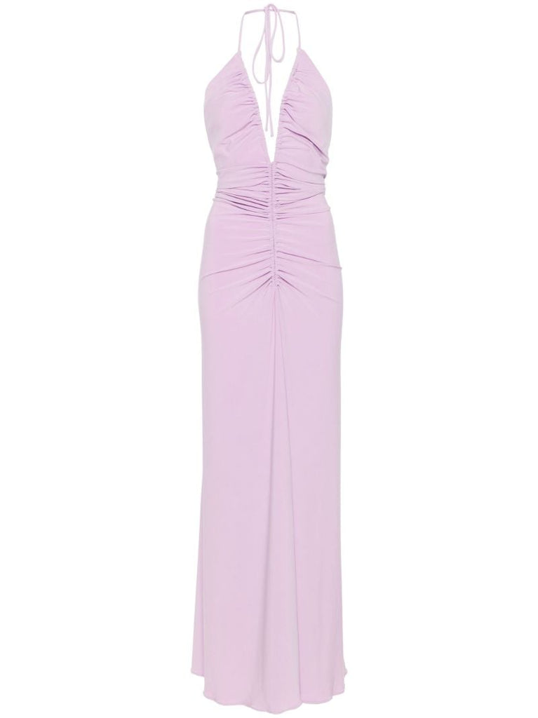 Purple Draped Dress