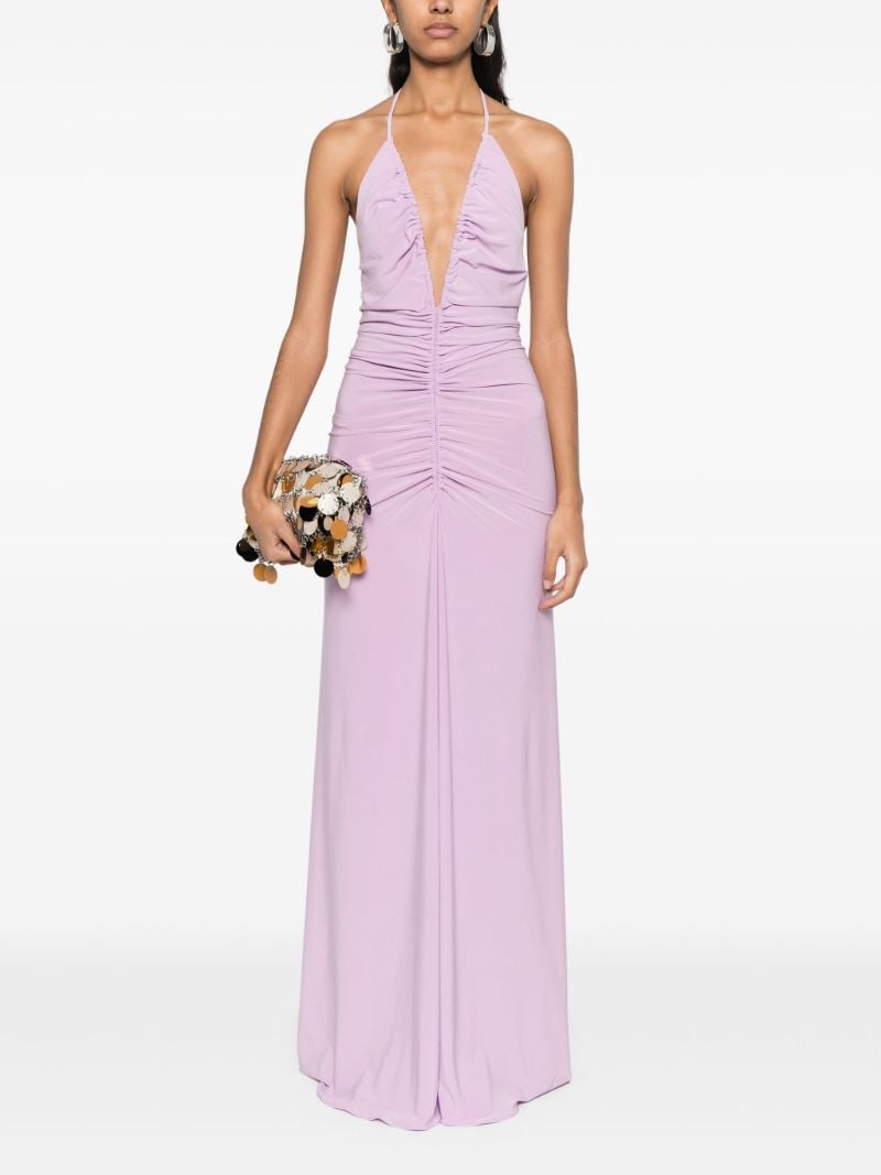 Purple Draped Dress