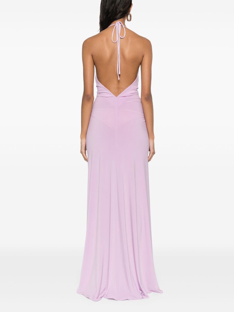Purple Draped Dress
