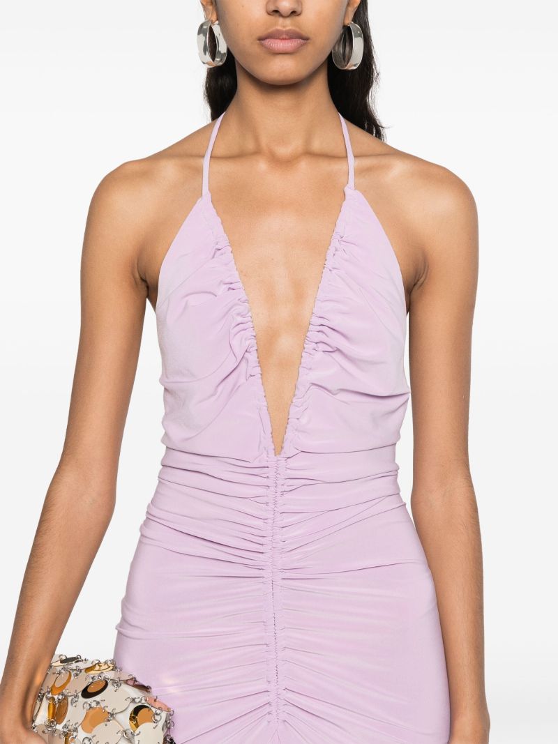 Purple Draped Dress
