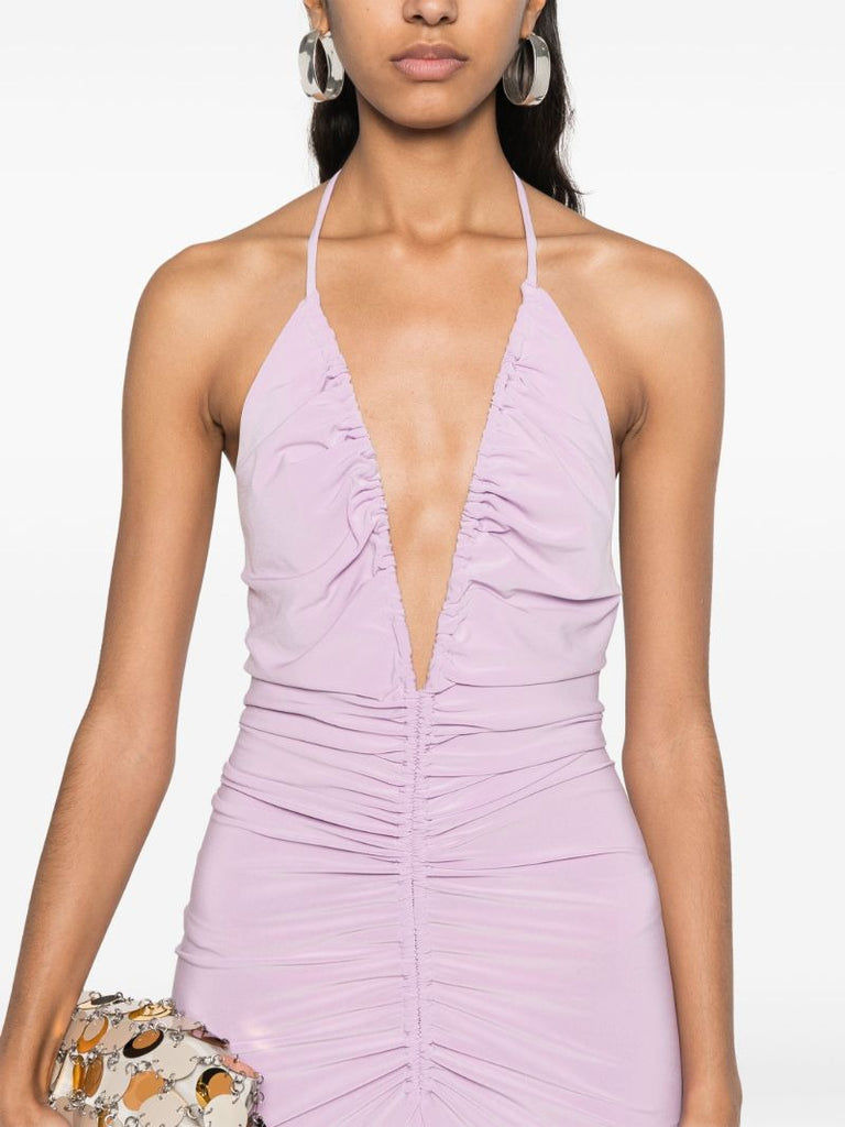 Purple Draped Dress